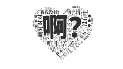 标签云:啊？,啊对对对,唯唯诺诺,不敢吱声,有道理,没有哇,爸爸,emmmm,...,好耶,我不！,悲从中来,我我没有,你凶我,你狡猾,我脆弱,土豆,文字词云图-wenziyun.cn