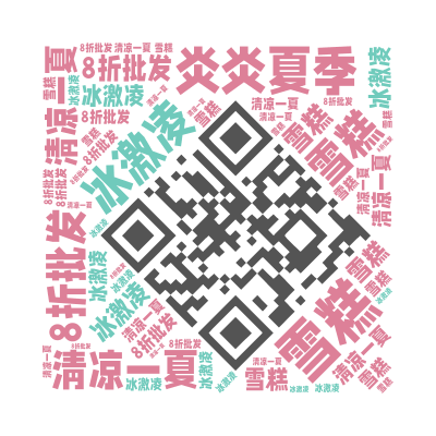 标签云:炎炎夏季,清凉一夏,雪糕,冰激凌,8折批发,文字词云图-wenziyun.cn