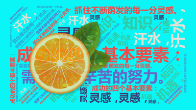 标签云:成功的四个基本要素：,知识，,需要智力健全的大脑和不断的积累。,汗水，,需要不辞辛苦的努力。,灵感，,抓住不断荫发的每一分灵感。,机遇，,抓,文字词云图-wenziyun.cn