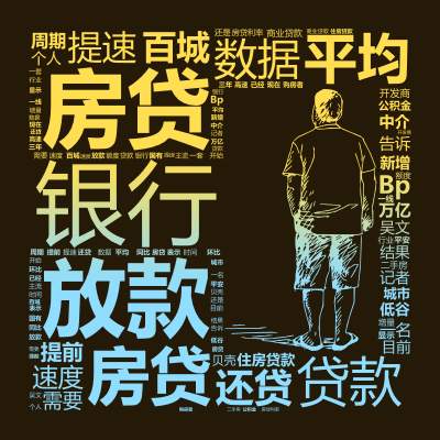 标签云:房贷,放款,银行,房贷,平均,贷款,数据,还贷,百城,提速,速度,提前,需要,周期,住房贷款,记者,中介,商业贷款,吴文,个人,房贷利率,开,文字词云图-wenziyun.cn