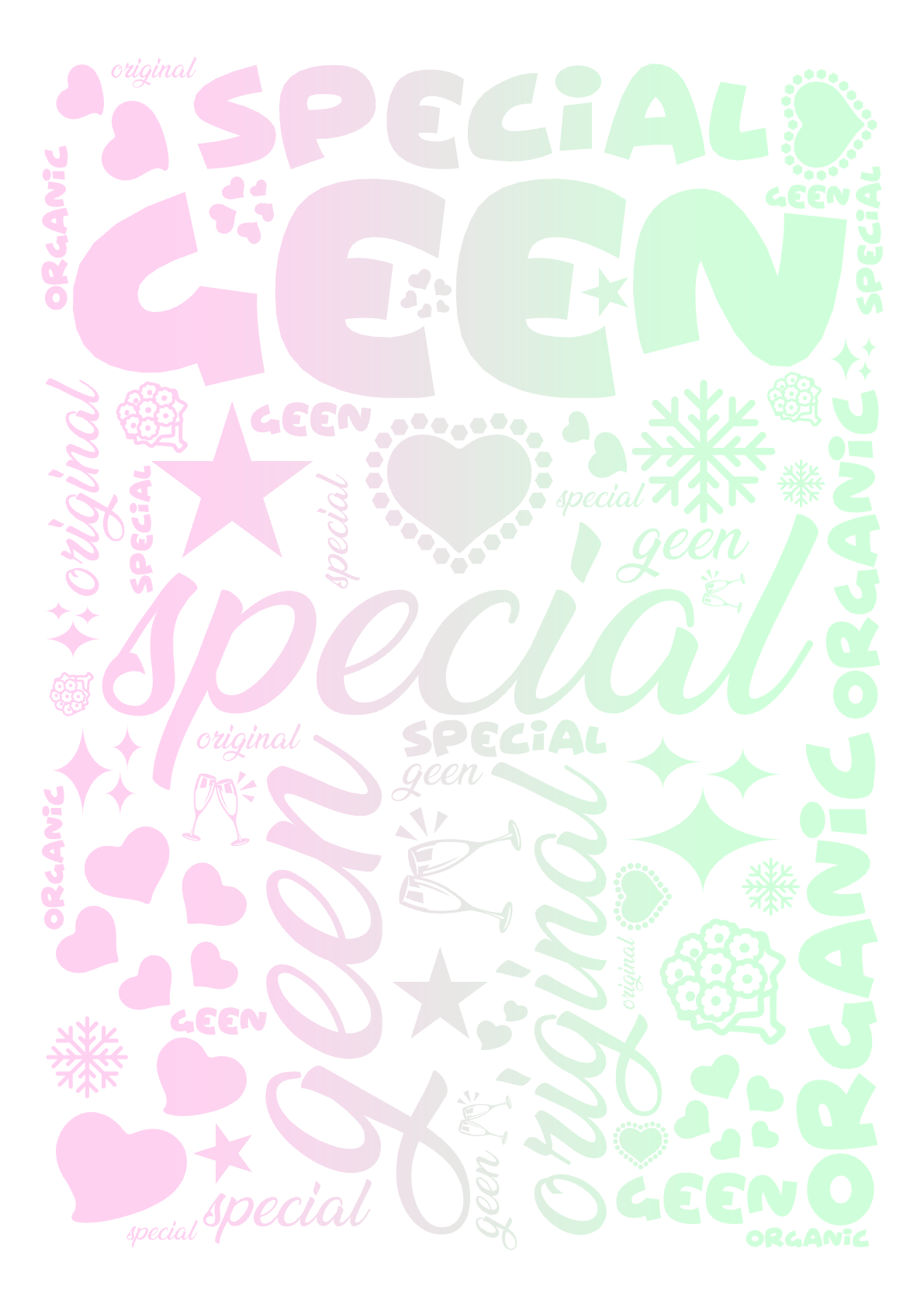 special,geen,organic,original,文字词云图-wenziyun.cn