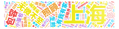 标签云:上海,有我有家,无微不至,照顾,包容,小资,小笼包,生煎,城隍庙,咖啡馆,法租界,东方明珠塔,有户口,迪士尼,上海话,南京路,浦东国际机场,,文字词云图-wenziyun.cn