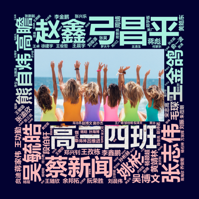 标签云:吴毓皓,姚彬,张志伟,高瞻,弓昌平,王金鸽,蔡新闻,赵鑫,吴博文,熊自炜,张渝欣,段伯轩,黄靖林,李鑫鹏,毛琛,王功勤,蒋家伟,孙彬赫,王孜,文字词云图-wenziyun.cn