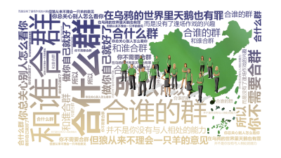 标签云:合什么群,合谁的群,和谁合群,在乌鸦的世界里天鹅也有罪,你总关心别人怎么看你,但狼从来不理会一只羊的意见, 你不需要合群,做你自己就好了,所,文字词云图-wenziyun.cn