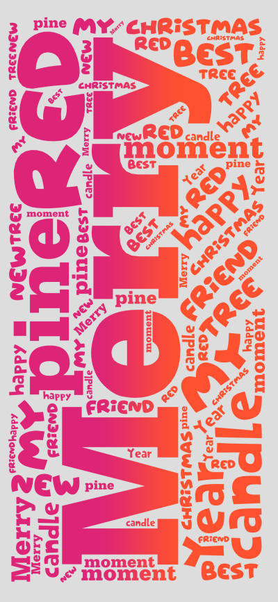 标签云:,Merry,Christmas,happy,moment,my,best,friend,Red,candle,pine,tree,New,,文字词云图-wenziyun.cn