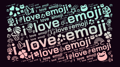 标签云:i love emoji,文字词云图-wenziyun.cn