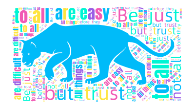 Be just,to all,but trust,not all,All things,are difficult,before they,,生成的3D文字词云图-wenziyun.cn