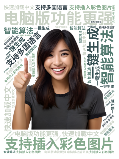 标签云:,电脑版功能更强,支持插入彩色图片,智能算法,一键生成,支持多国语言,快速加载中文,文字词云图-wenziyun.cn